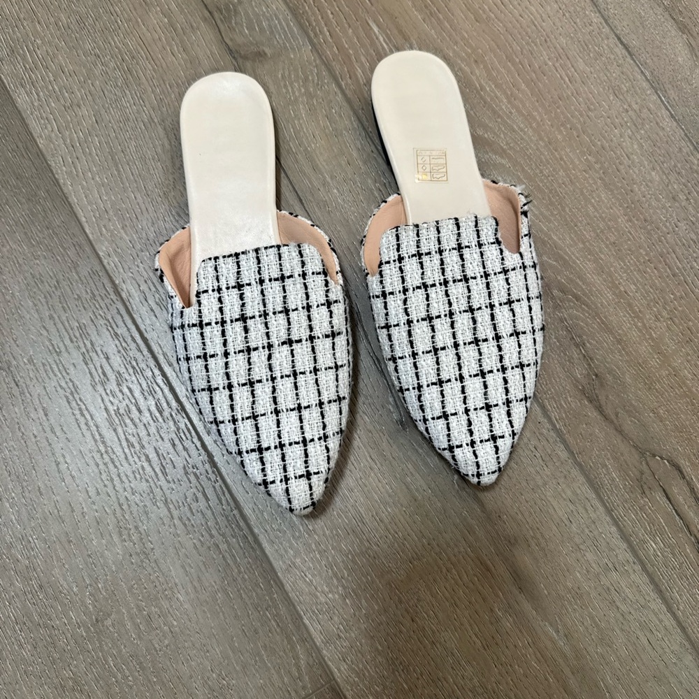 Black and White Slip-On Loafers